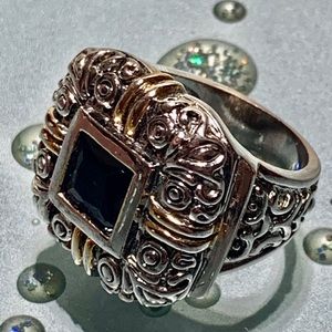 Men’s SIZE 8 925 SILVER  PINKY RING   CZ STONE